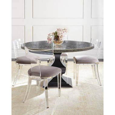 Black discount acrylic chairs